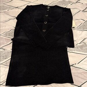 Adrienne Vittadini Men's Black Cardigan Sweater